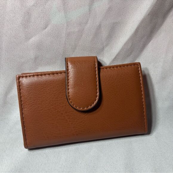New Debbie Cognac RFID-Blocking Card Case - Picture 1 of 5